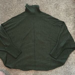Kerisma Womens Olive Green turtleneck Sweater Small Medium Dolman